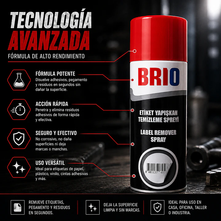 Spray Removedor De Etiquetas y Adhesivos 200 Ml 4