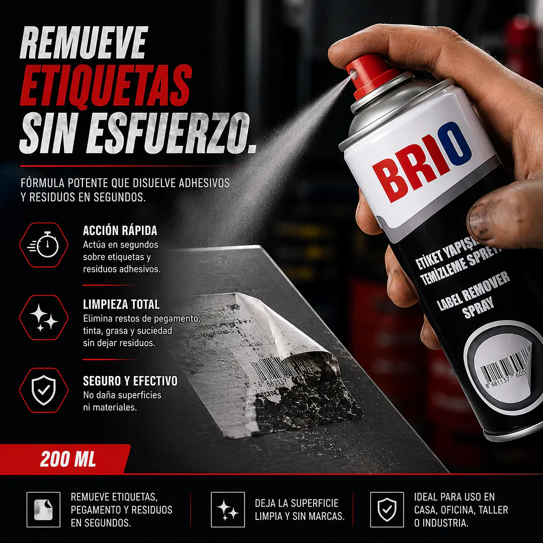 Spray Removedor De Etiquetas y Adhesivos 200 Ml 3