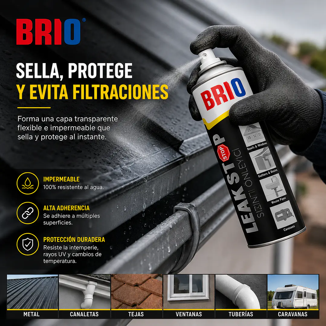 Spray Sellador Impermeabilizante Universal Transparente 500Ml  2