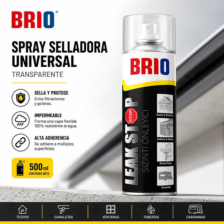 Spray Sellador Impermeabilizante Universal Transparente 500Ml  4