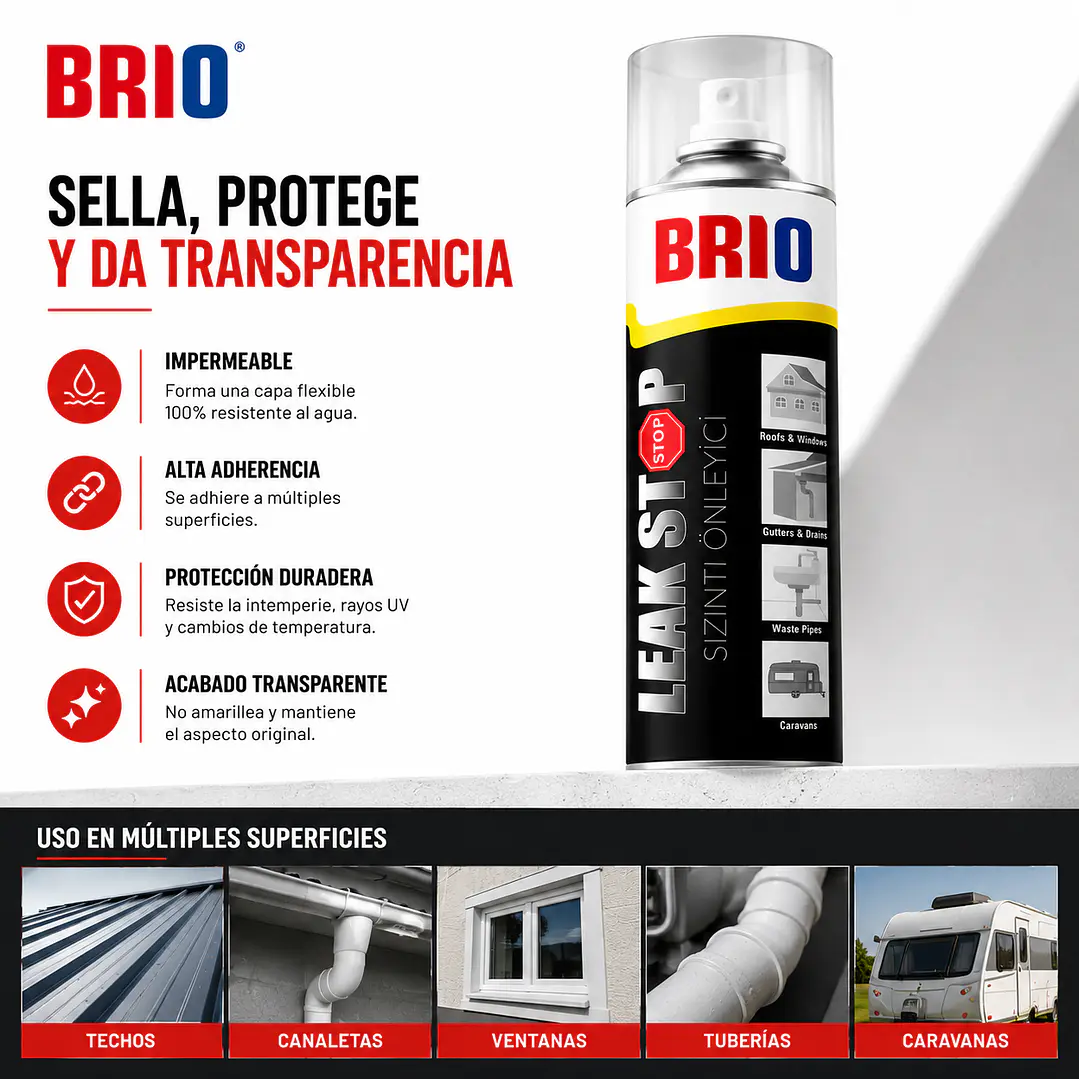 Spray Sellador Impermeabilizante Universal Transparente 500Ml  5
