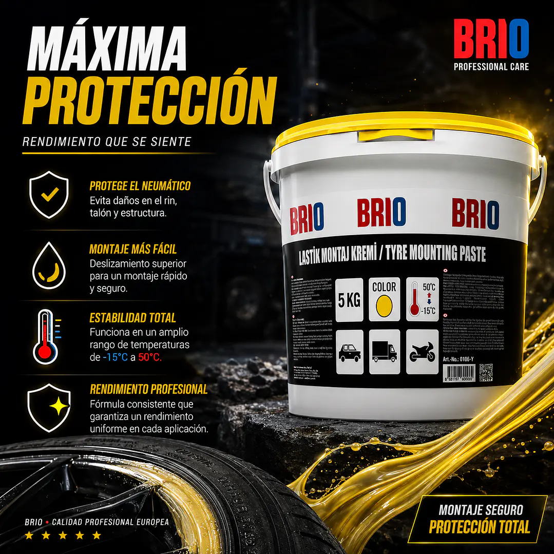 Pasta De Montaje Para Neumáticos Amarillo 5 Kg 5