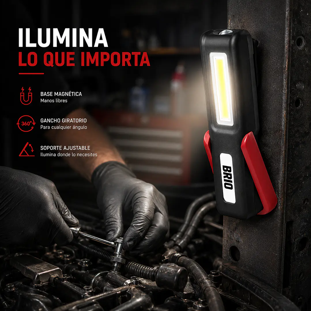 Linterna Led Recargable 420 Lúmenes Imantada 3