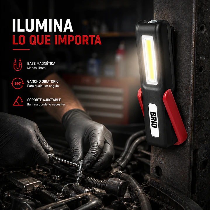 Linterna Led Recargable 240 Lúmenes Imantada 3
