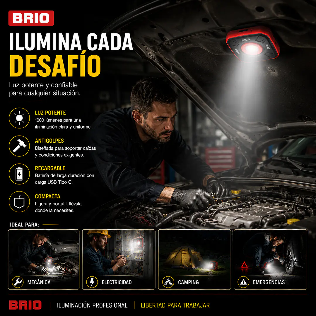 Linterna Led 1000 Lúmenes Resistente Impactos y Agua 3