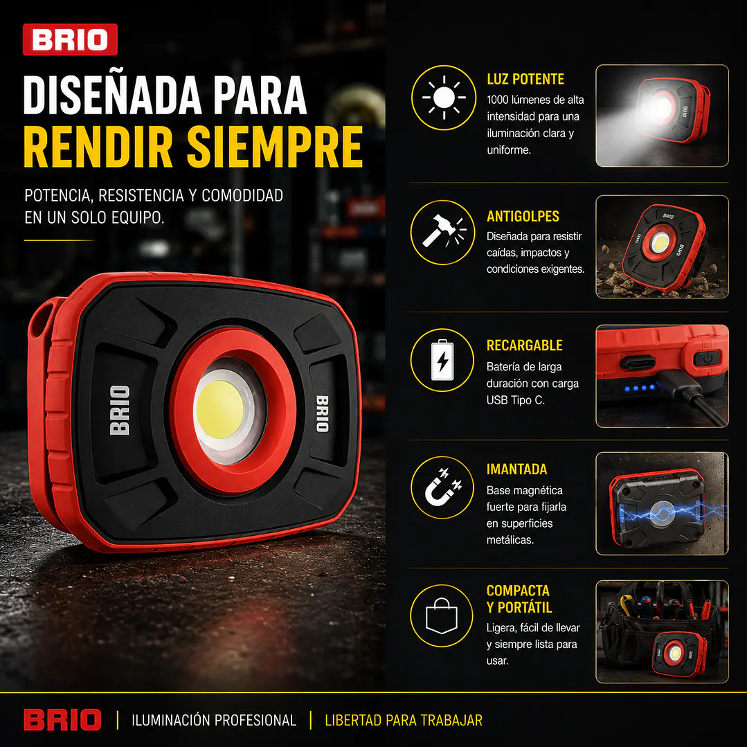 Linterna Led 1000 Lúmenes Resistente Impactos y Agua 4