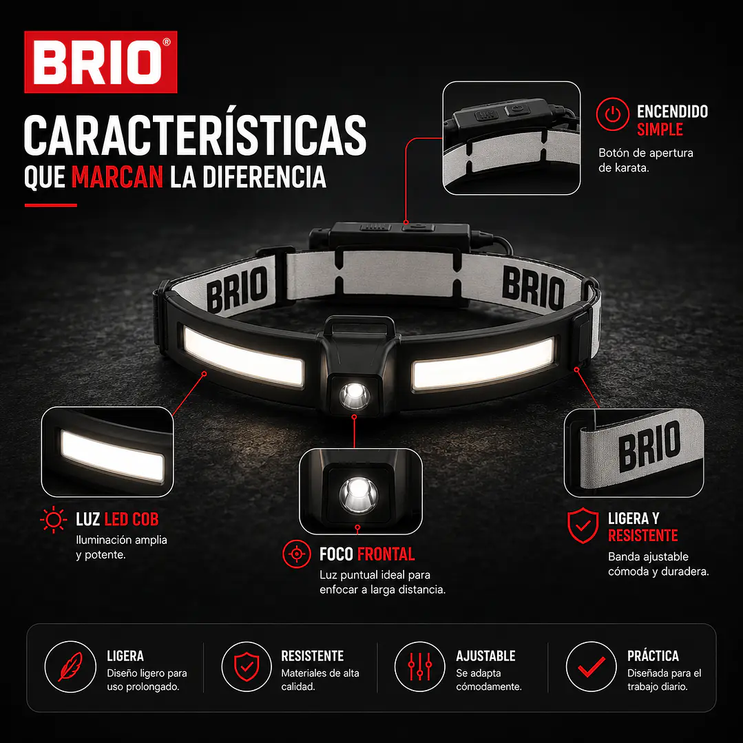 Linterna Led Manos Libres 450 Lumenes Recargable  5