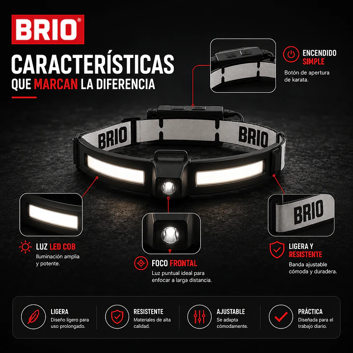 Linterna Led Manos Libres 450 Lumenes Recargable  5