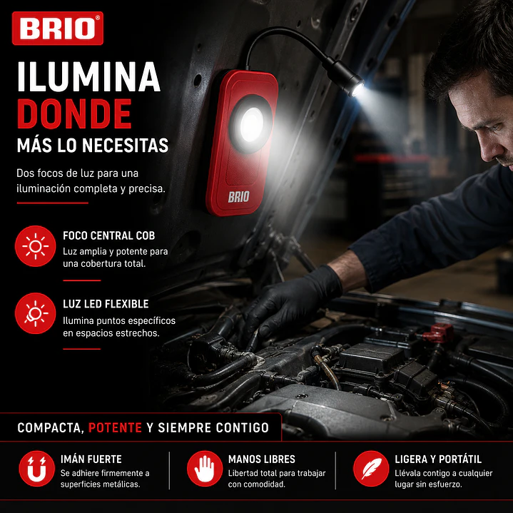 Linterna Led De Bolsillo 300 Lúmenes C/ Extensión Flexible 3