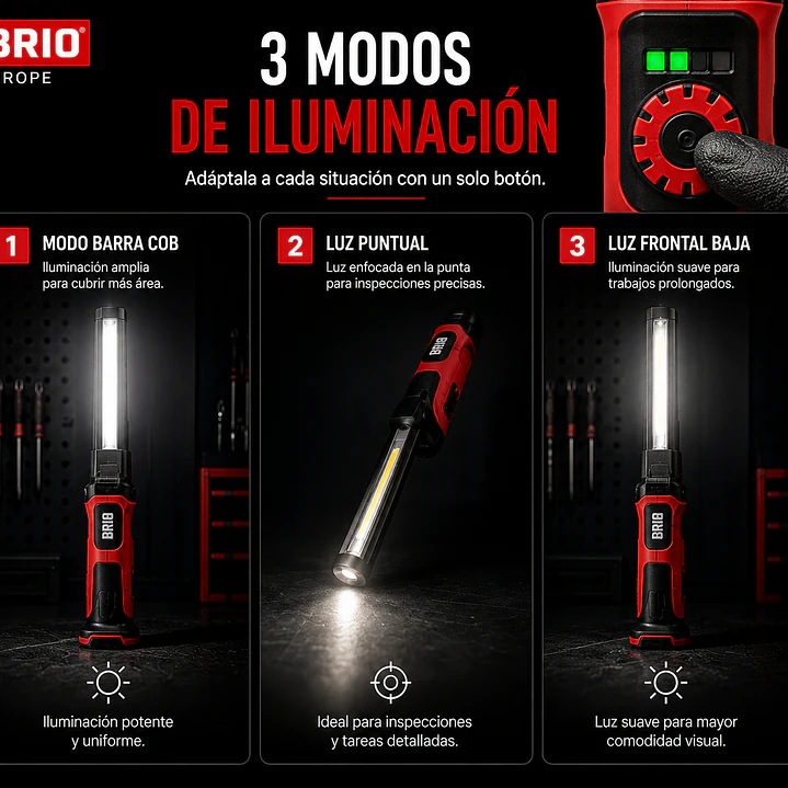 Linterna Led 1000 Lumenes Ultra Delgada Imantada 5