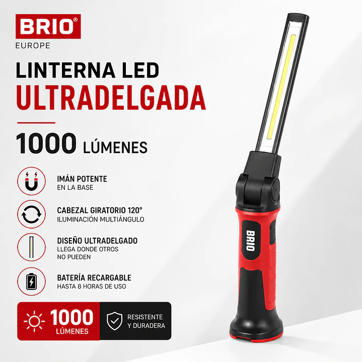Linterna Led 1000 Lumenes Ultra Delgada Imantada 2