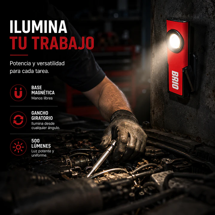 Linterna Led 500 Lúmenes Recargable Imantada 3