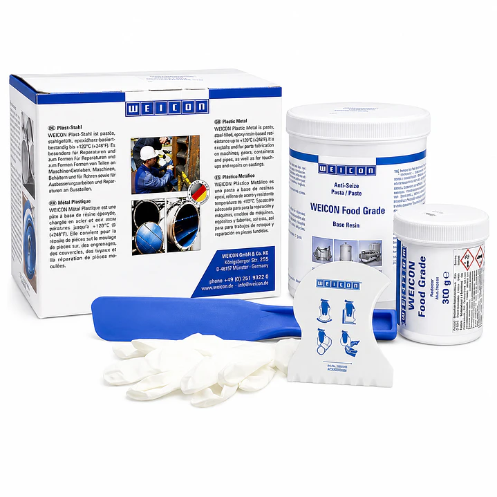 Resina Epoxi Antidesgaste y Corrosión Grado Alimenticio Weicon Food Grade 1