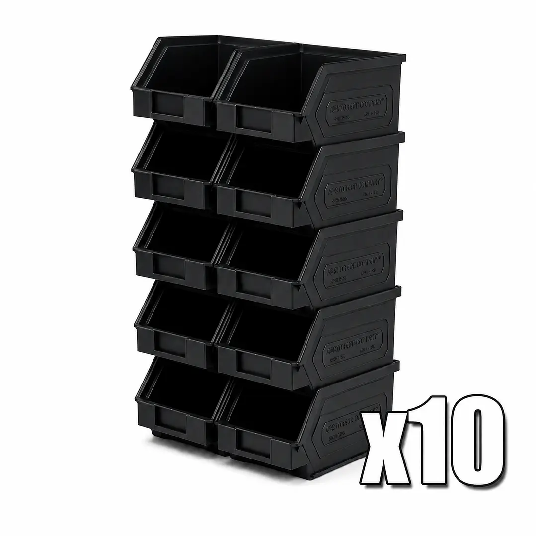 Kit X 10 Cajas Apilables Plásticas 16x 9,5x 7,5 Cms 1PLZ 1