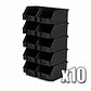 Kit X 10 Cajas Apilables Plásticas 16x 9,5x 7,5 Cms 1PLZ - thumbnail 1