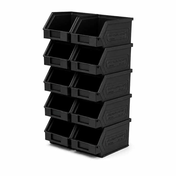 Kit X 10 Cajas Apilables Plásticas 16x 9,5x 7,5 Cms 1PLZ 7