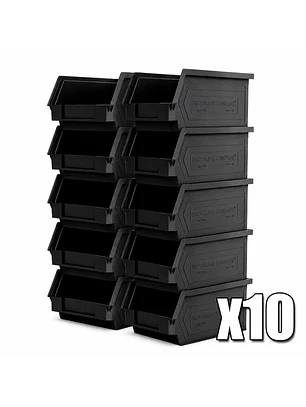 Kit X 10 Cajas Apilables Plásticas 35 x 20 x 14,5 Cms 3A2PL