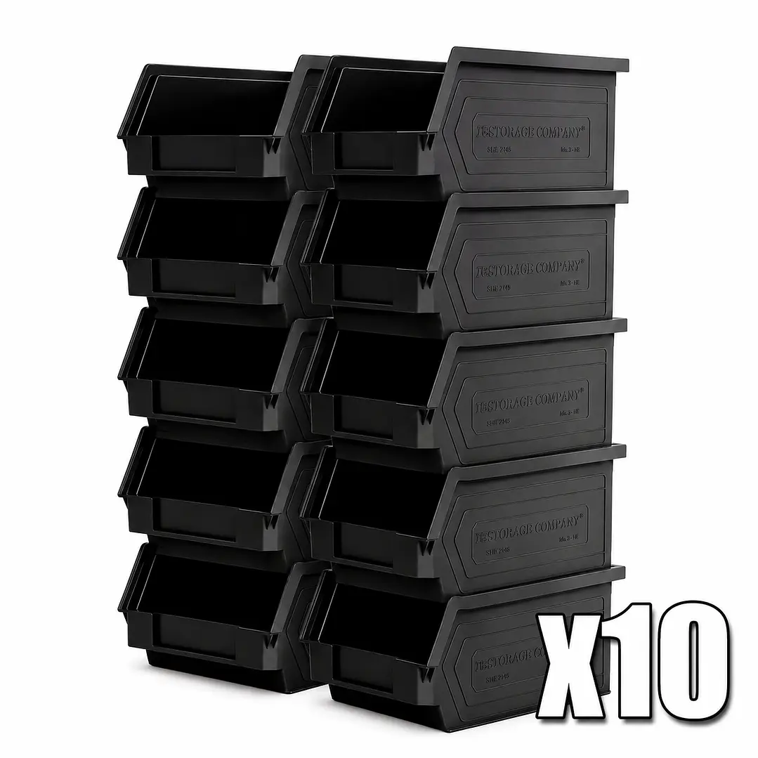 Kit X 10 Cajas Apilables Plásticas 35 x 20 x 14,5 Cms 3A2PL 1