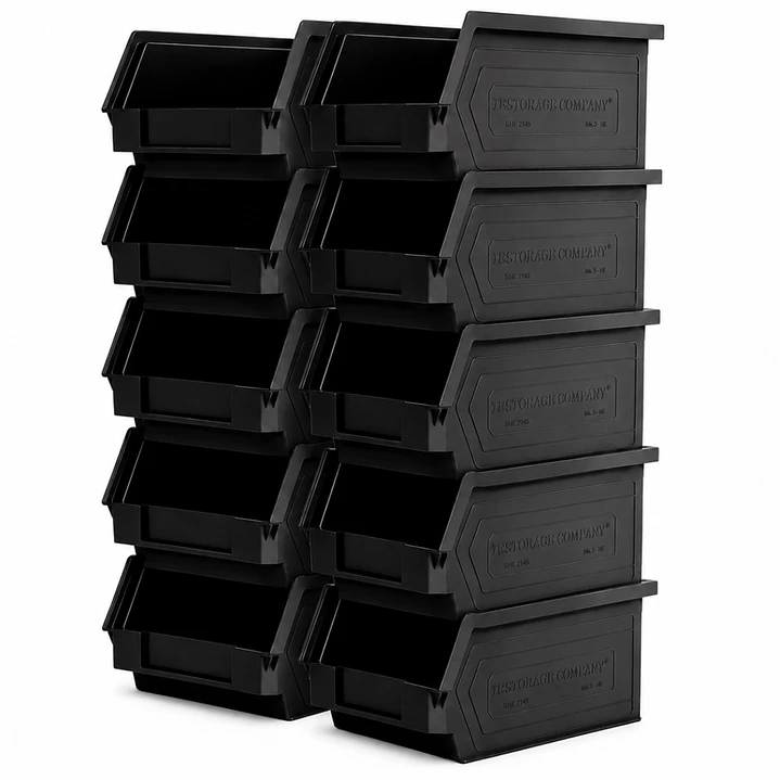 Kit X 10 Cajas Apilables Plásticas 35 x 20 x 14,5 Cms 3A2PL 7