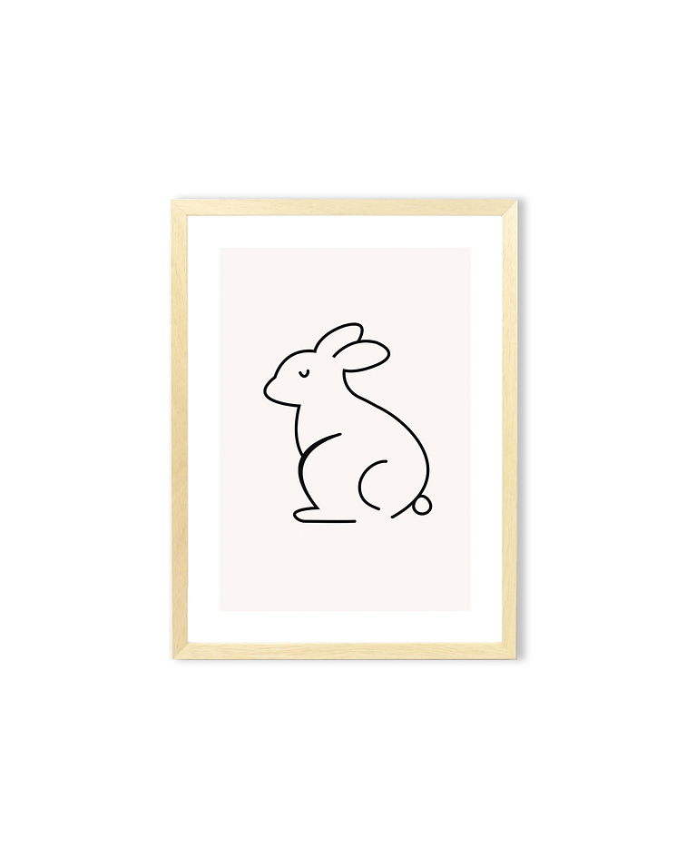 Cuadro minimalista conejo / Escoge tu medida 