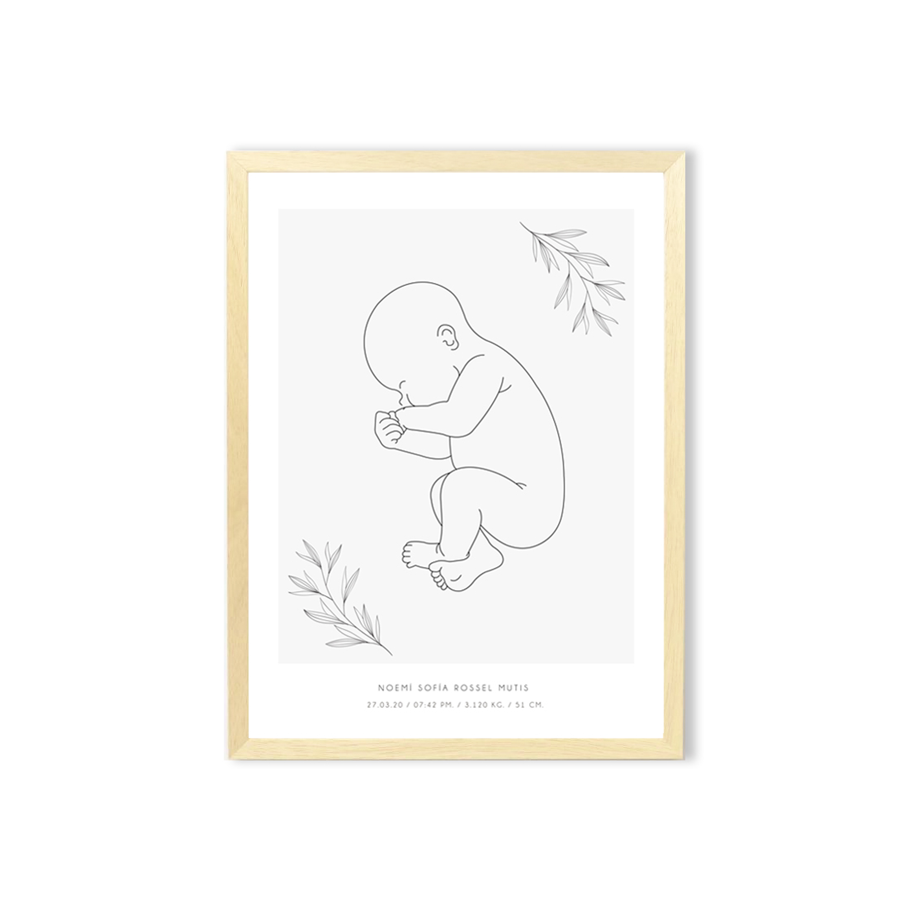 Ilustración personalizada / Escoge la medida y rellena los datos  2