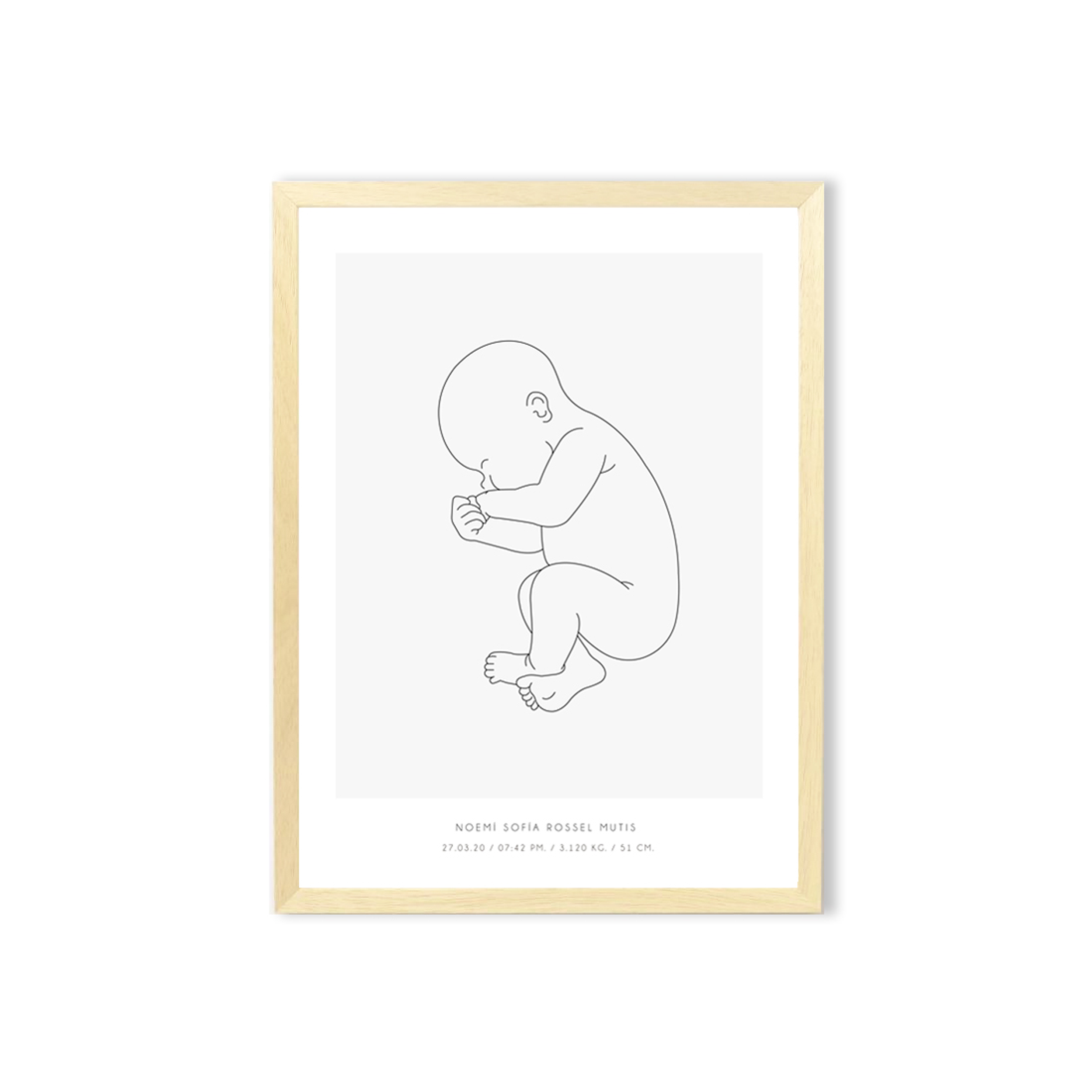 Ilustración personalizada / Escoge la medida y rellena los datos  1