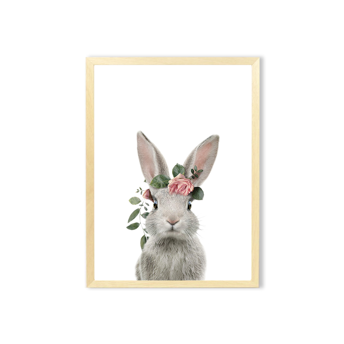 Cuadro conejo con corona de flores / valor unitario  2