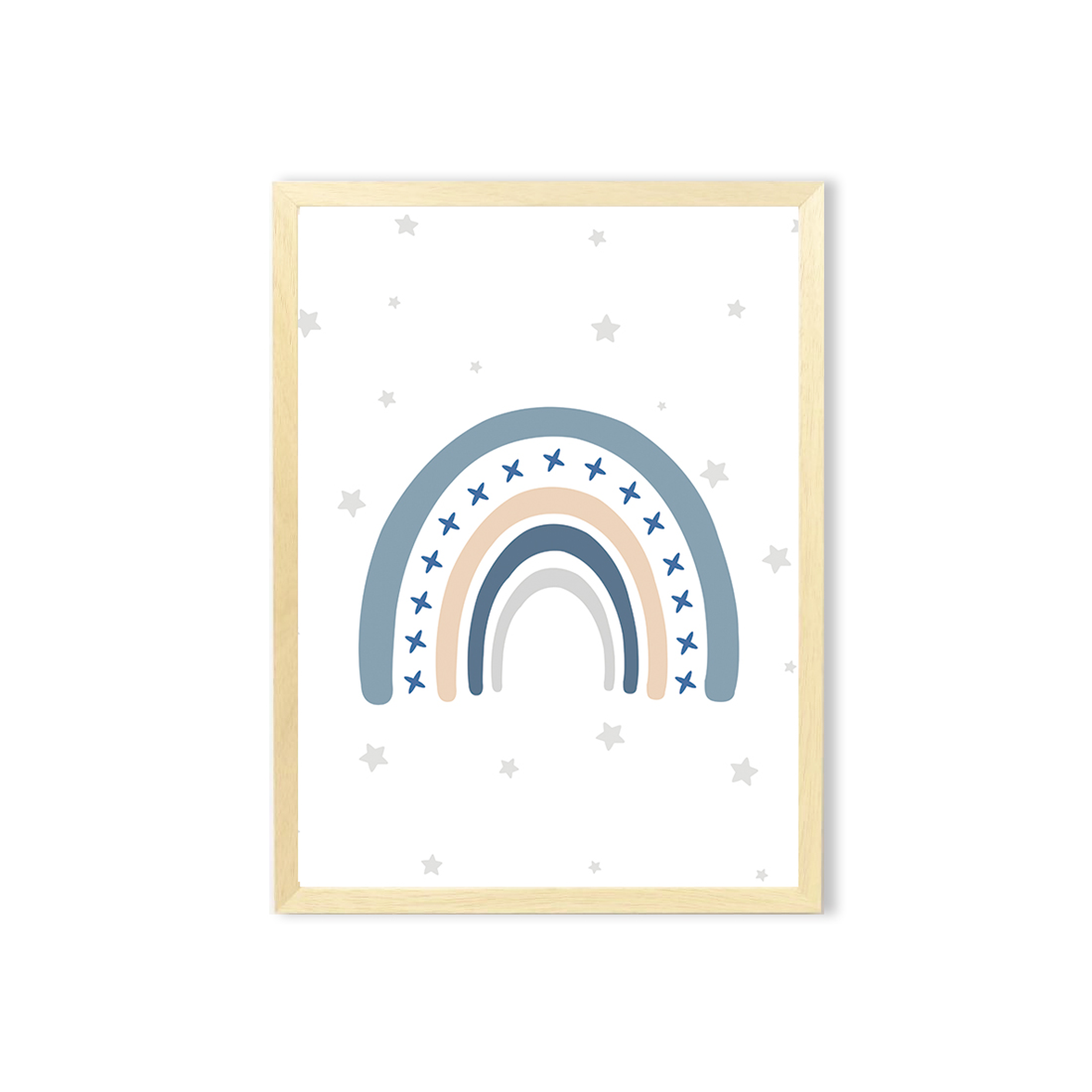 Cuadro arcoíris azul  1