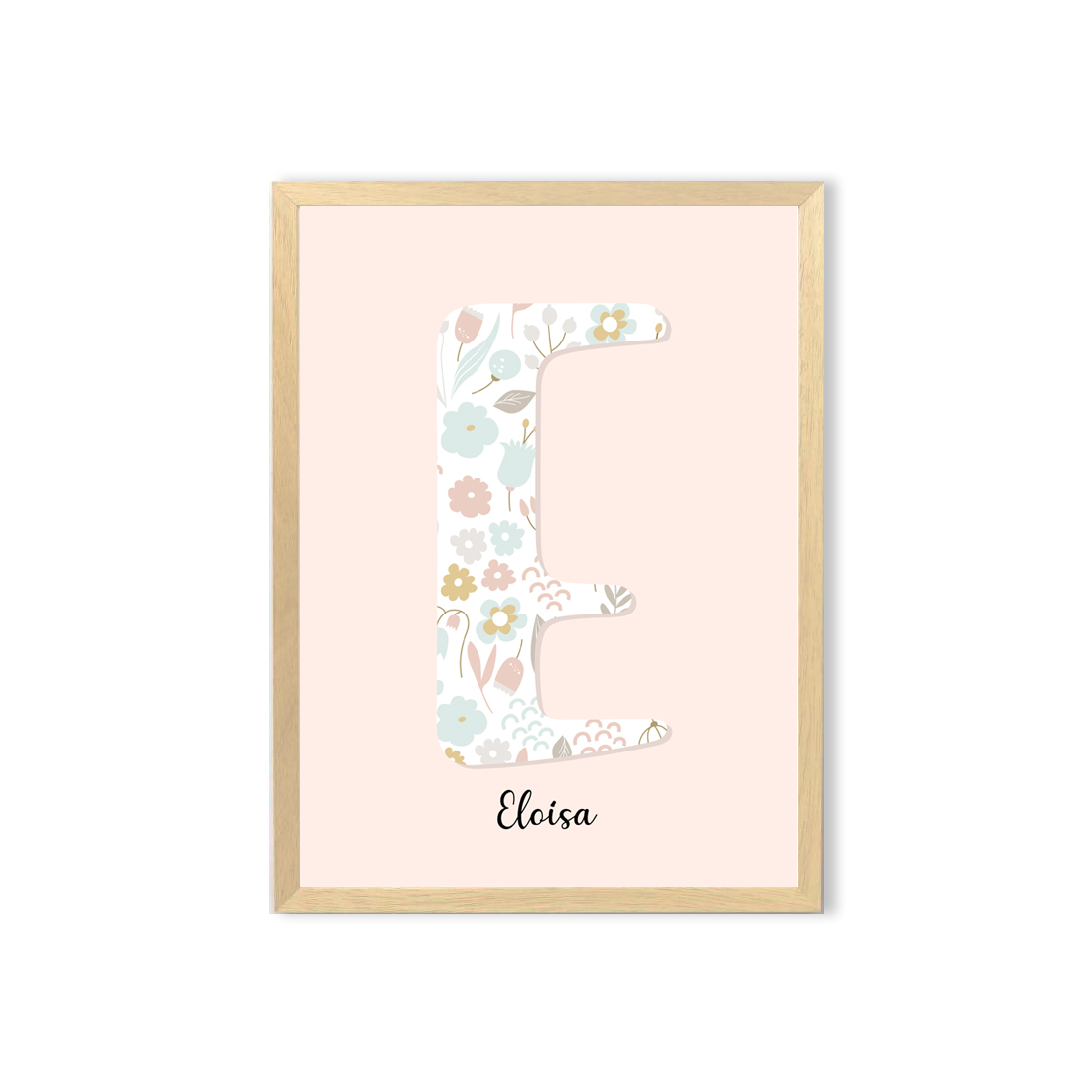 Cuadro diseño floral / Letra Personalizada 1