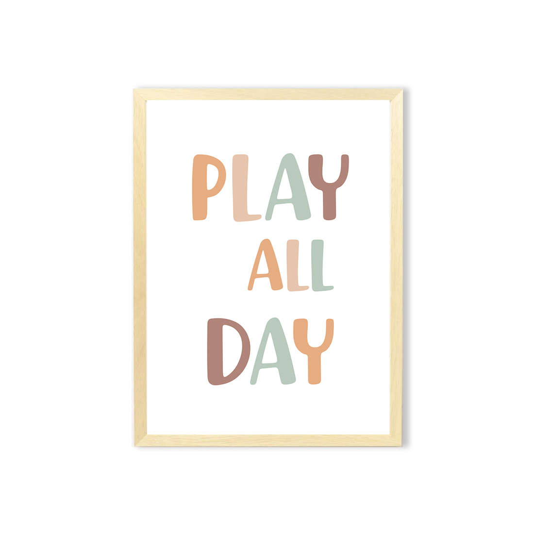 Cuadro Play all day / escoge la medida y el color  2