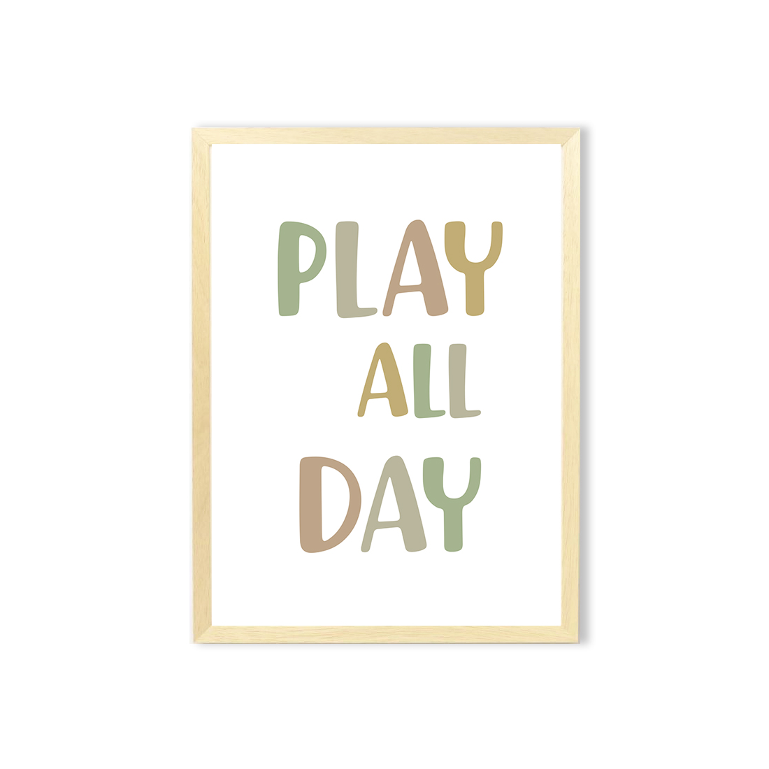 Cuadro Play all day / escoge la medida y el color  1