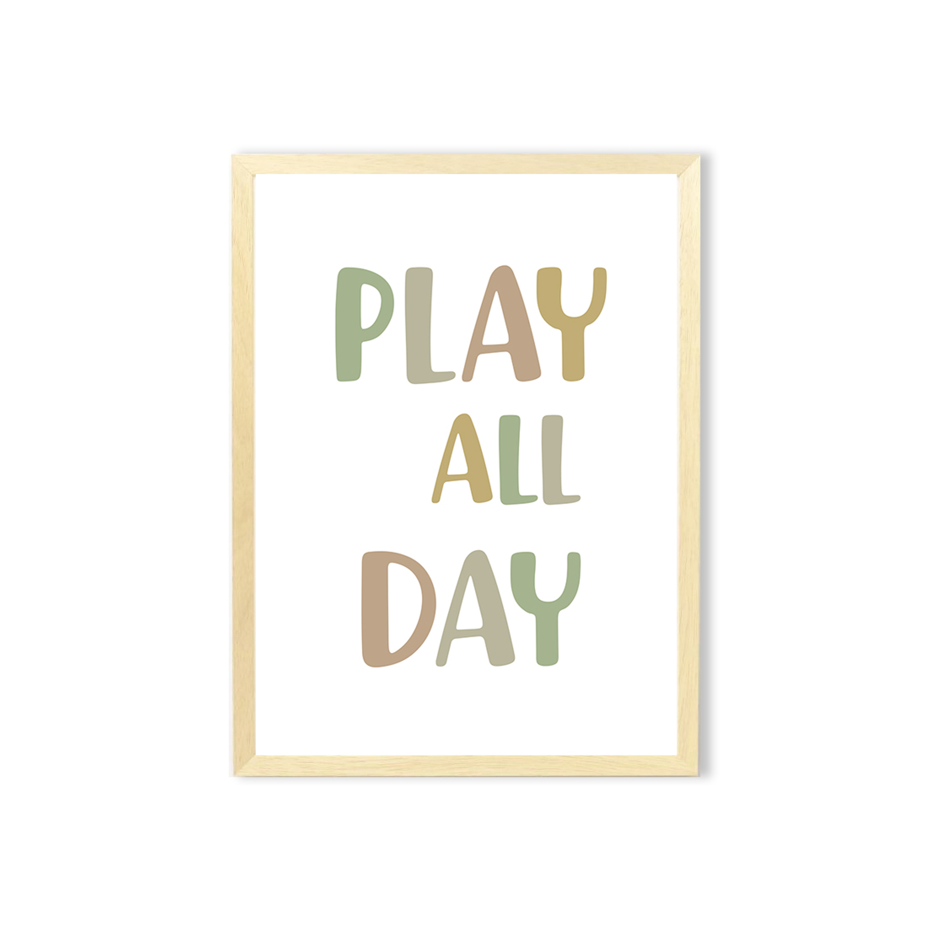 Cuadro Play all day / escoge la medida y el color  1