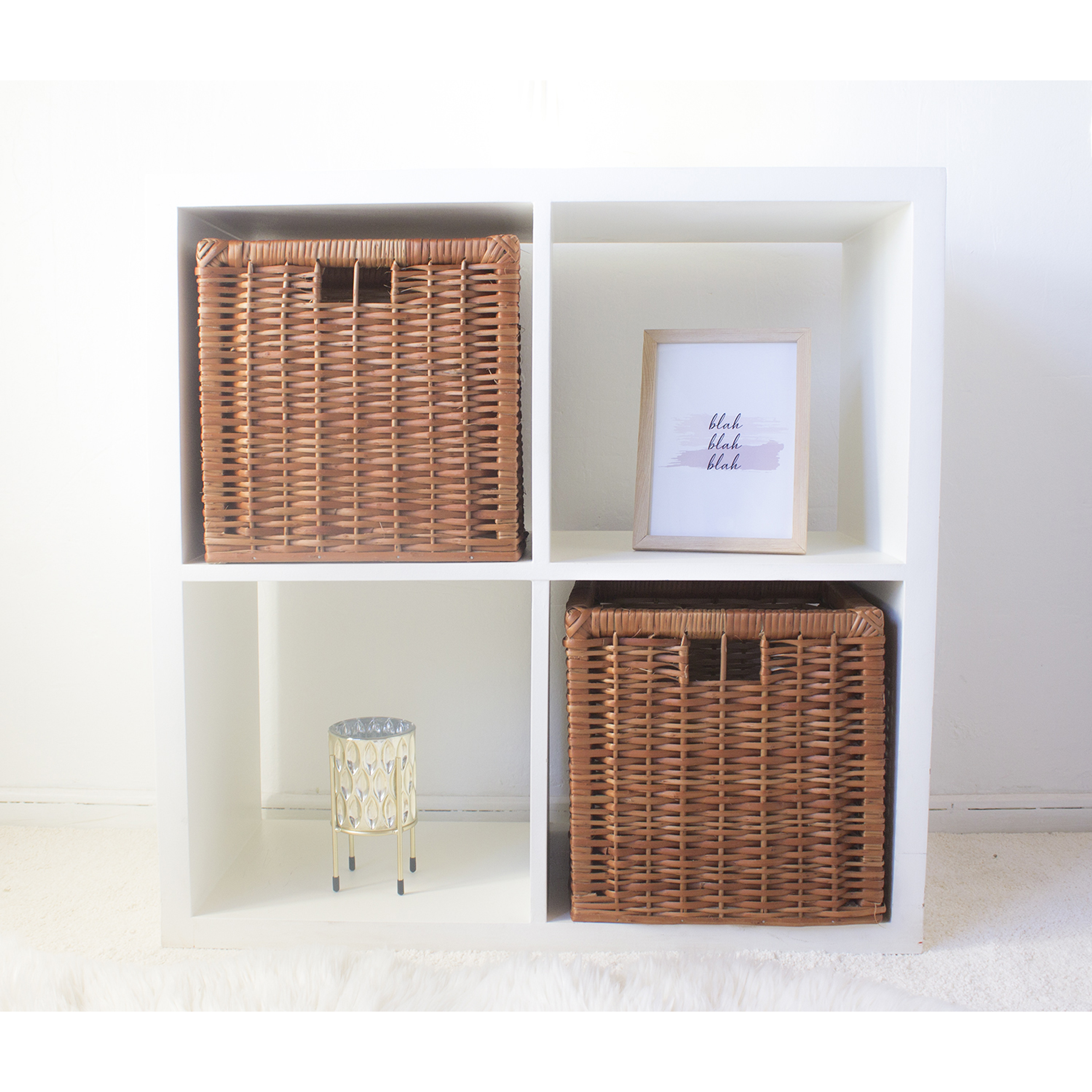 Cajón mimbre / cesta organizadora / escoge color oscuro o claro  5