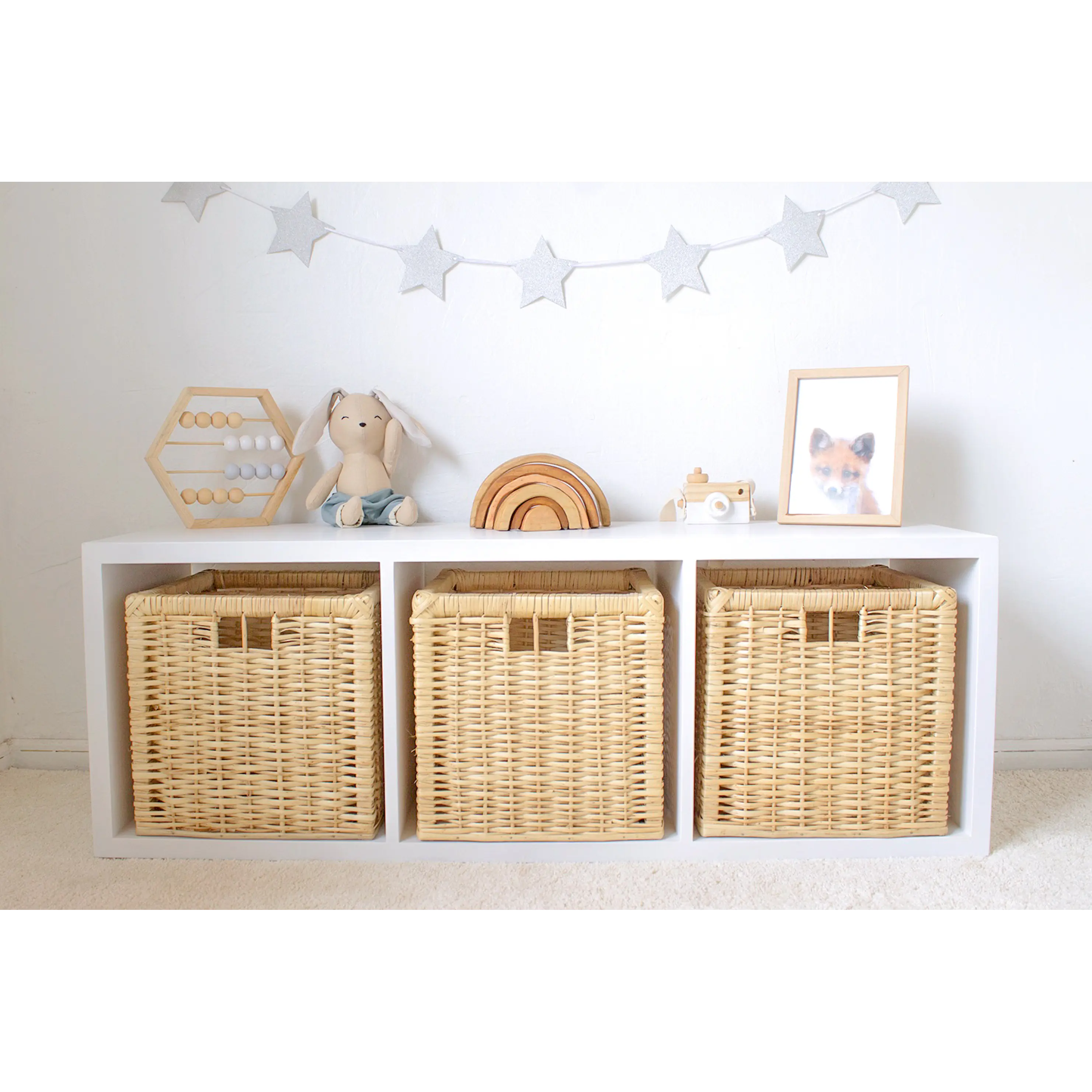 Mueble organizador 3 espacios horizontal / Blanco  2