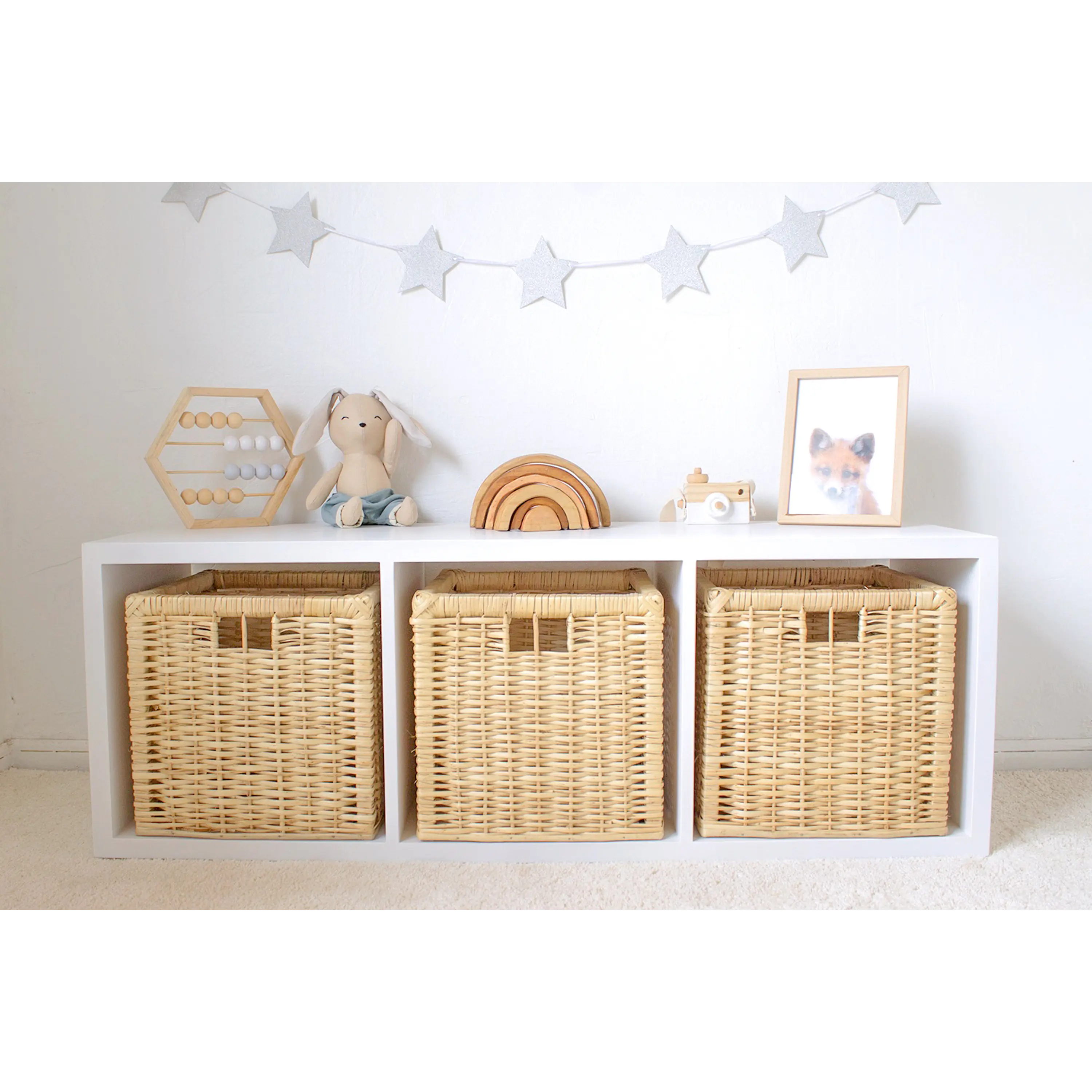Mueble organizador 3 espacios horizontal / Blanco  2