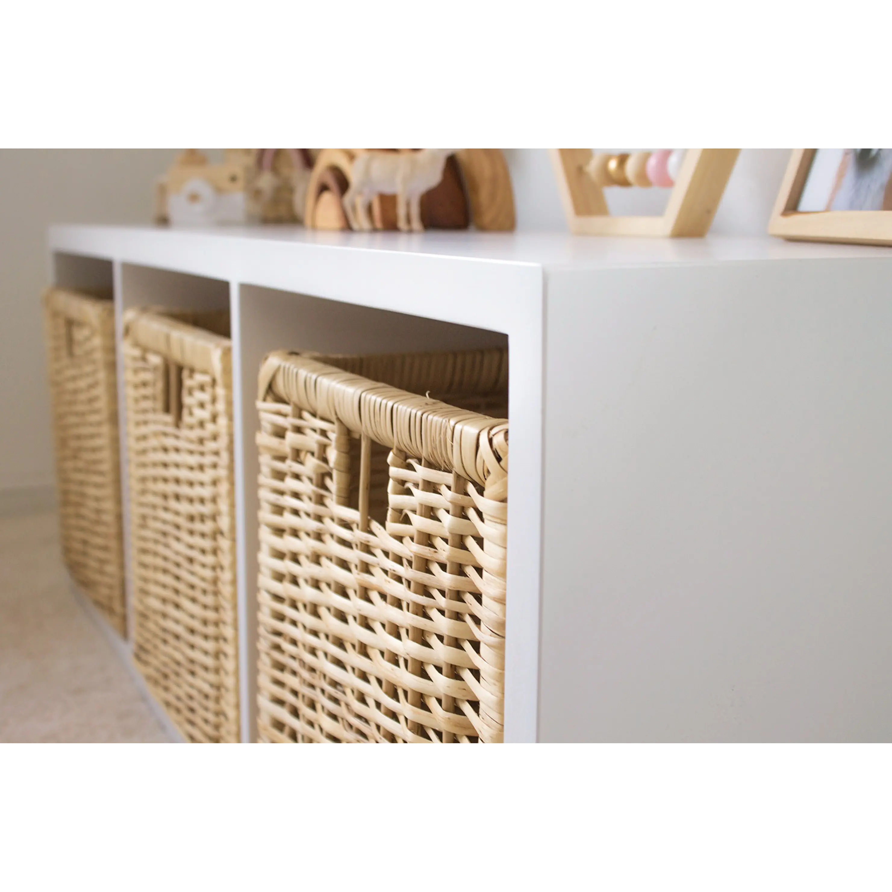 Mueble organizador 3 espacios horizontal / Blanco  3