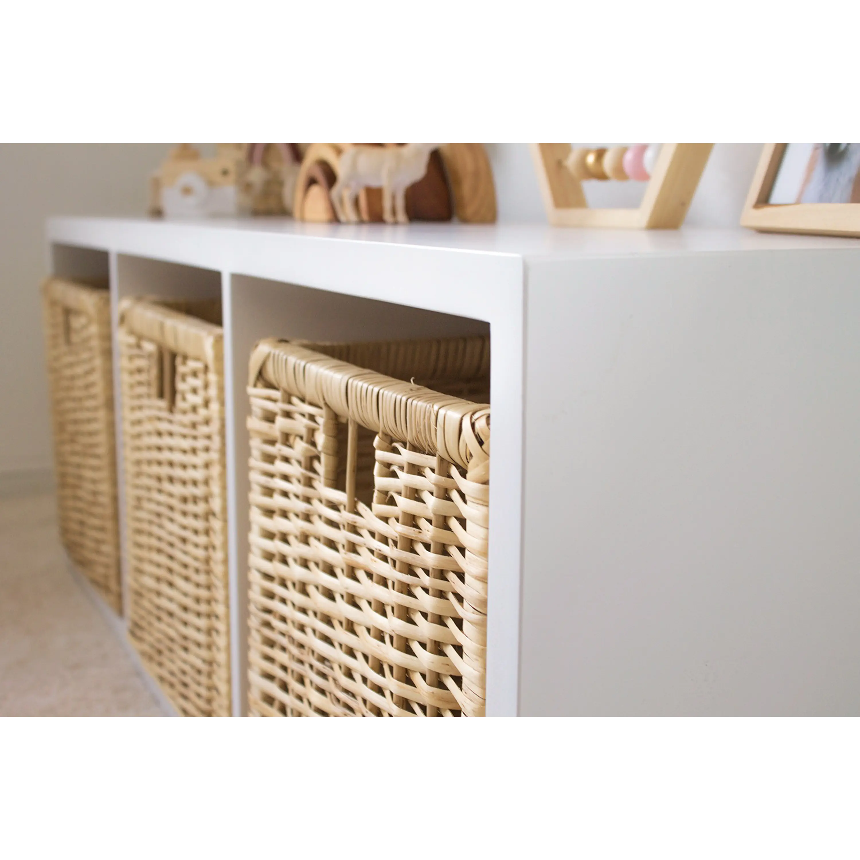 Mueble organizador 3 espacios horizontal / Blanco  3