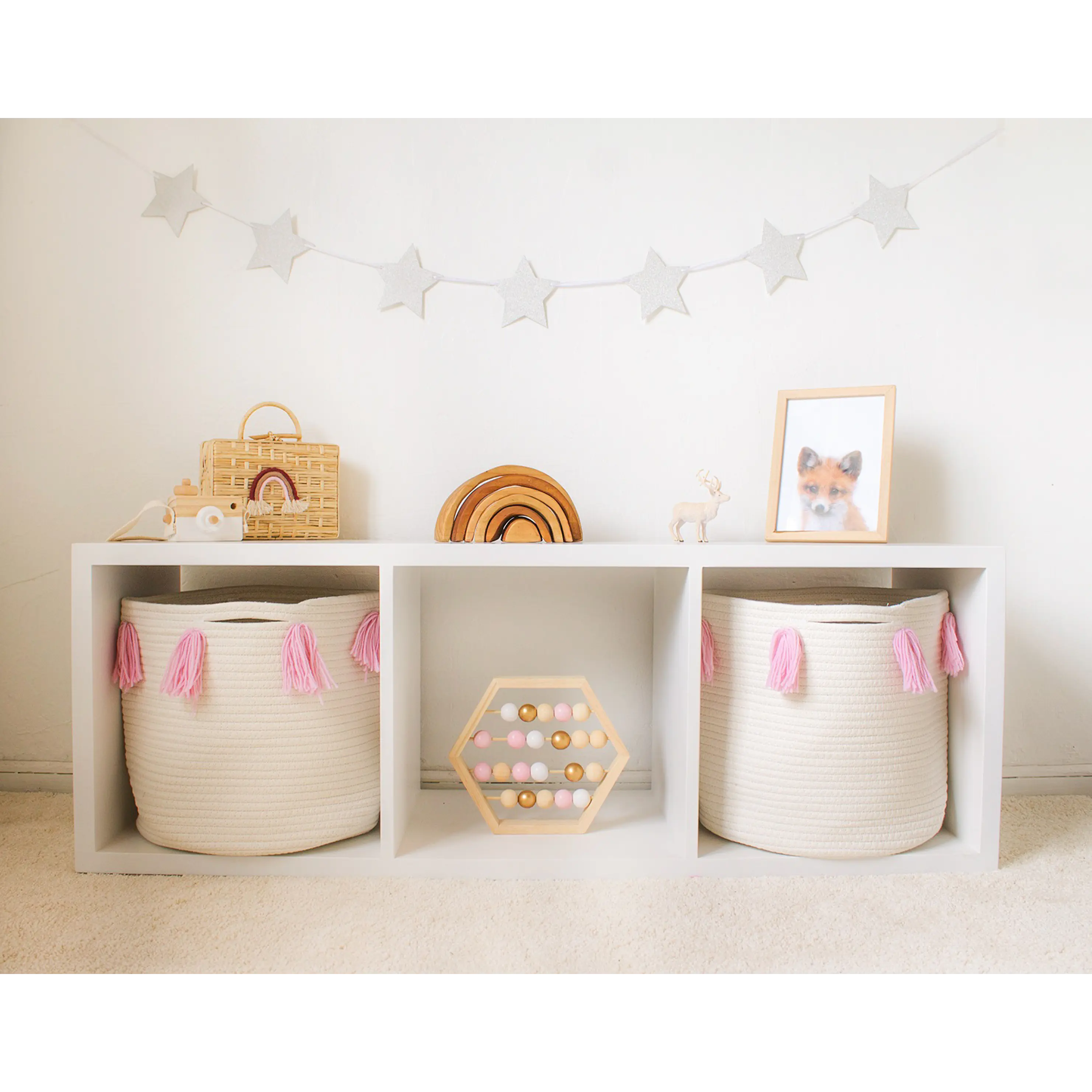 Mueble organizador 3 espacios horizontal / Blanco  4