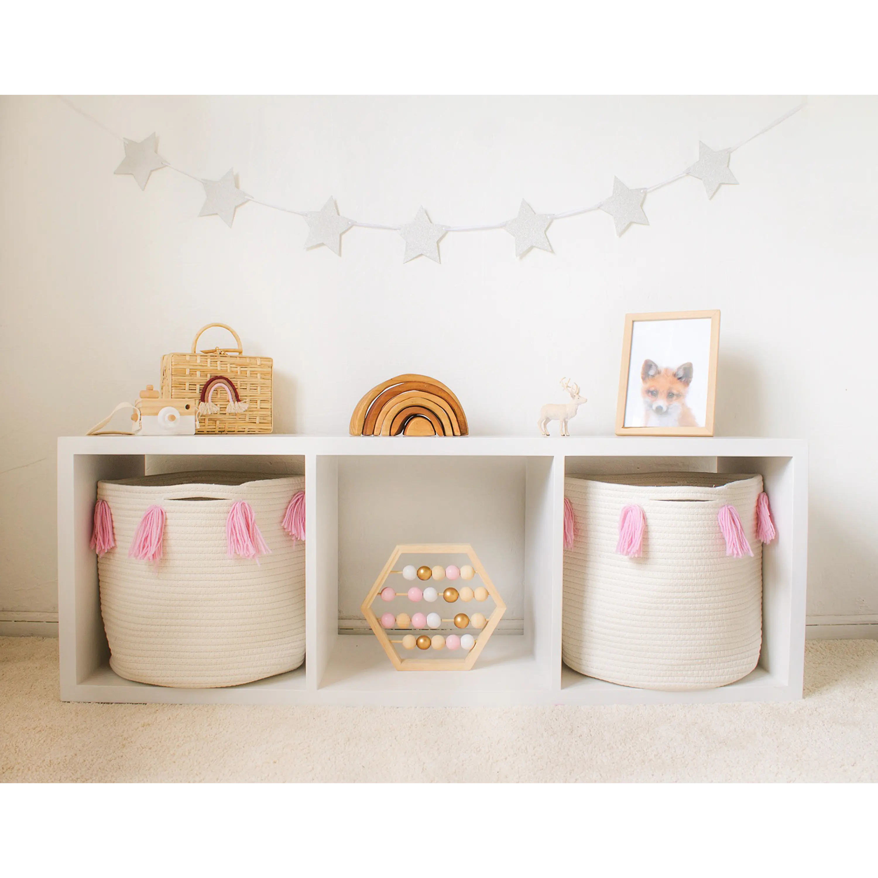 Mueble organizador 3 espacios horizontal / Blanco  4
