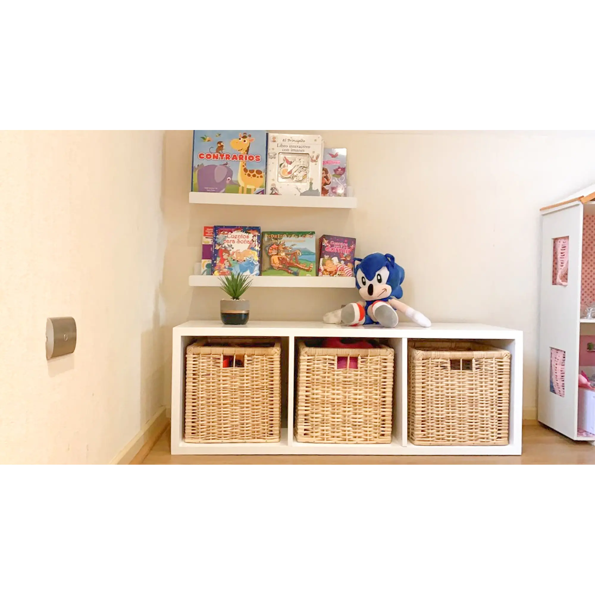 Mueble organizador 3 espacios horizontal / Blanco  7
