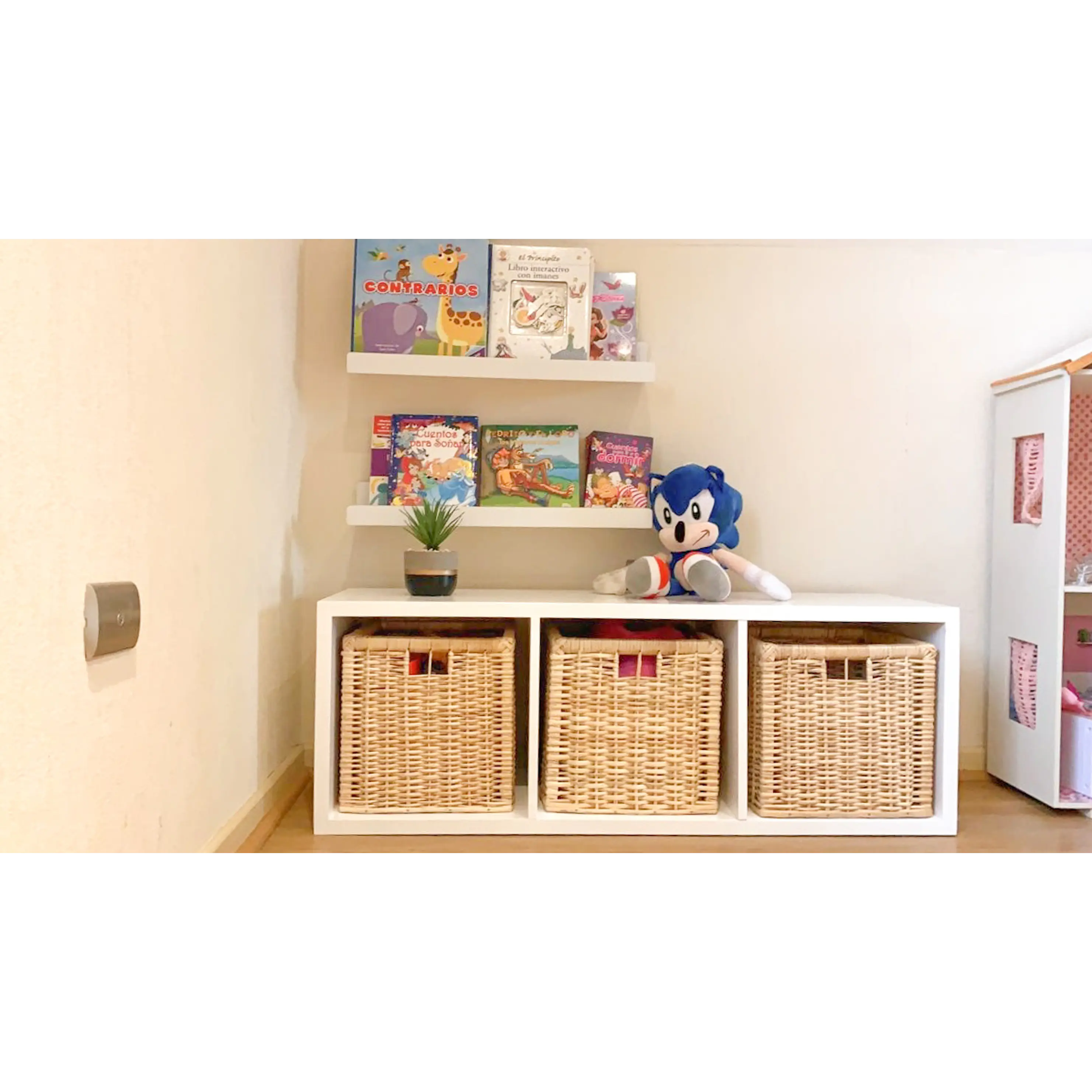 Mueble organizador 3 espacios horizontal / Blanco  7