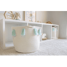 Cesta organizadora de algodón  / Rosa  2