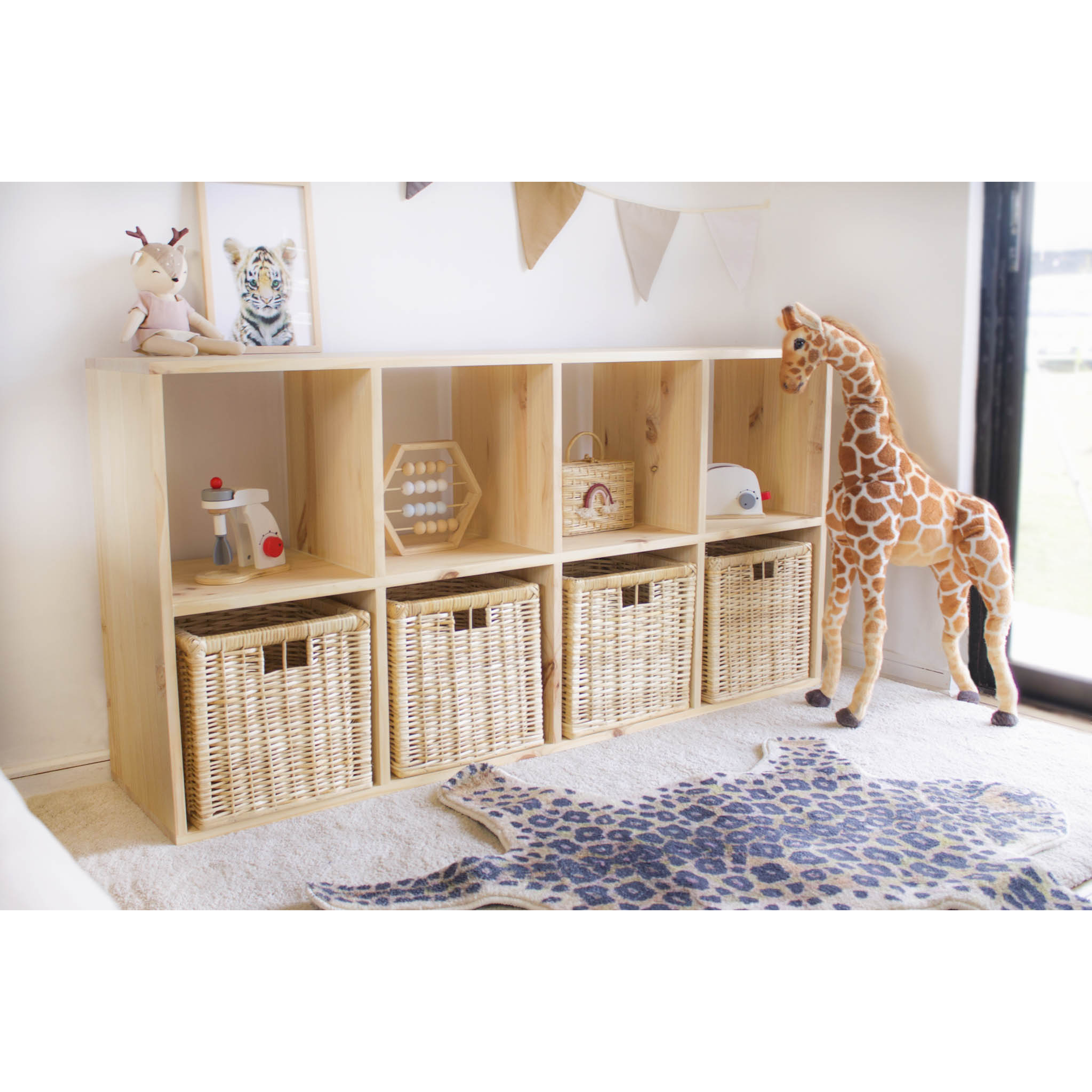 Organizador Infantil 8 espacios horizontal / Madera 1