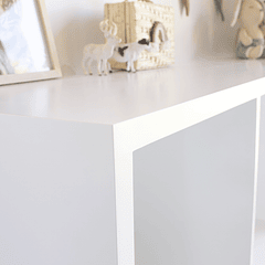 Mueble organizador 6 espacios horizontal / Blanco 