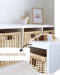 Mueble organizador 6 espacios horizontal / Blanco 