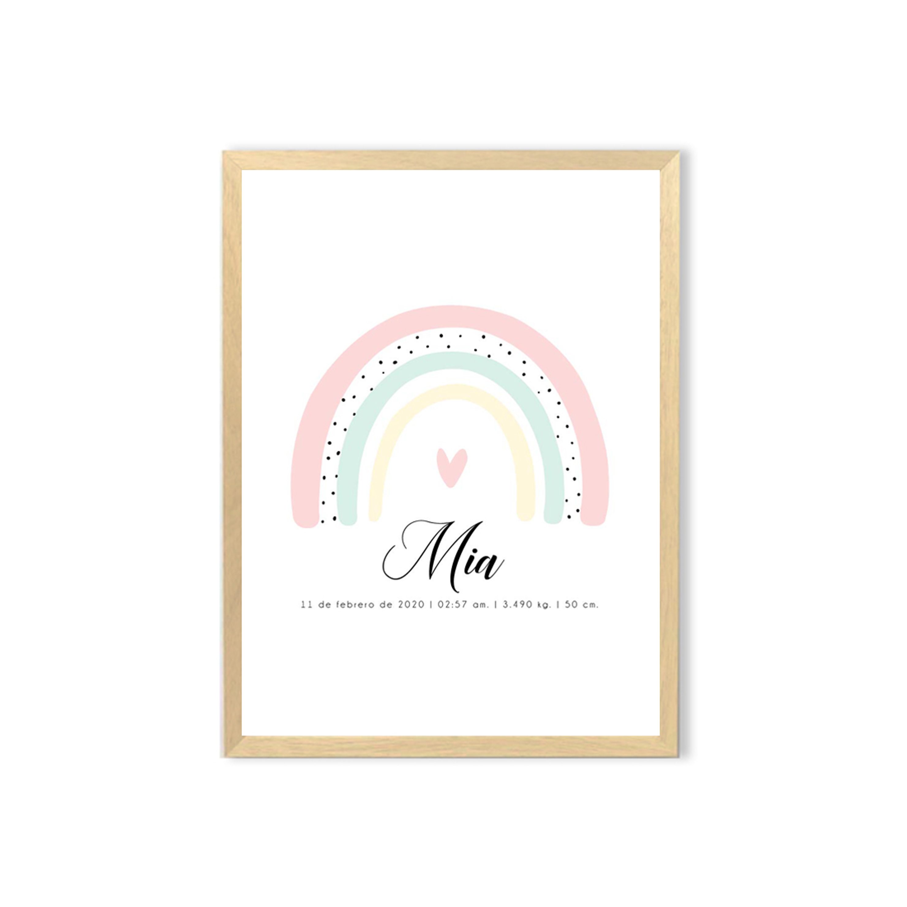 Cuadro personalizado arcoíris rosa   1