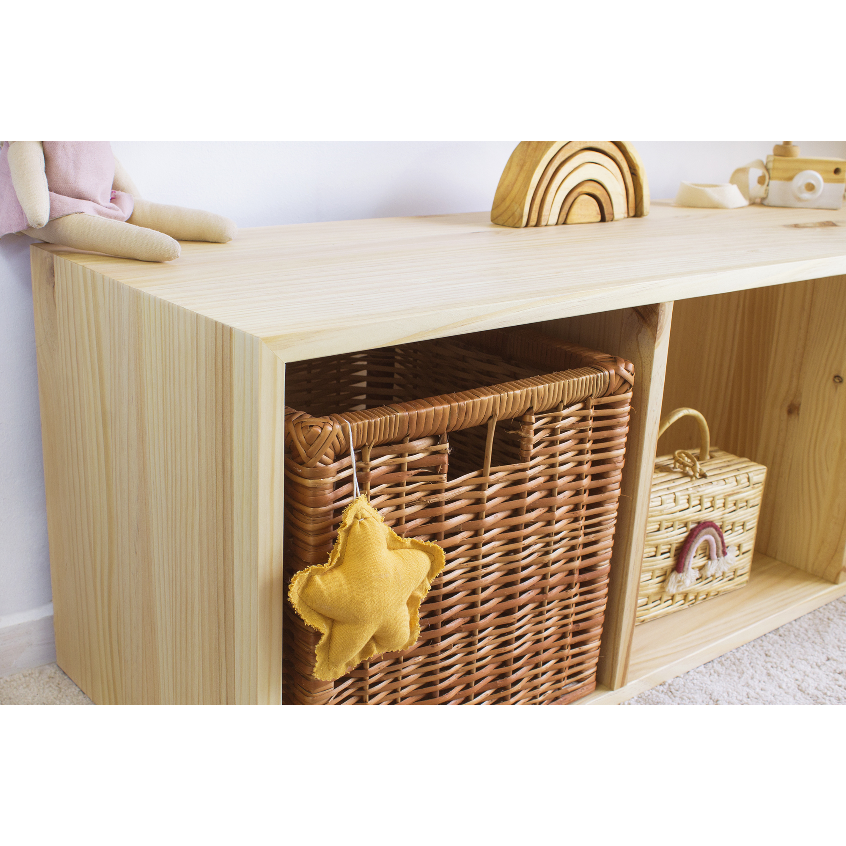 Organizador Infantil 4 espacios / Madera Horizontal 2