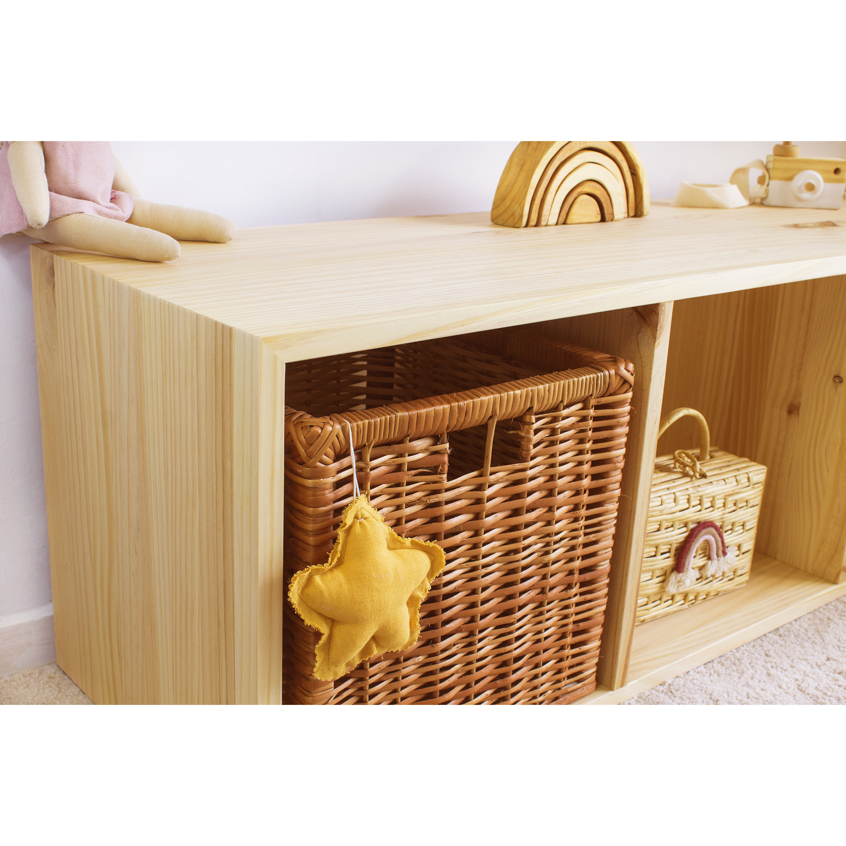 Mueble organizador 3 espacios horizontal / Madera  3