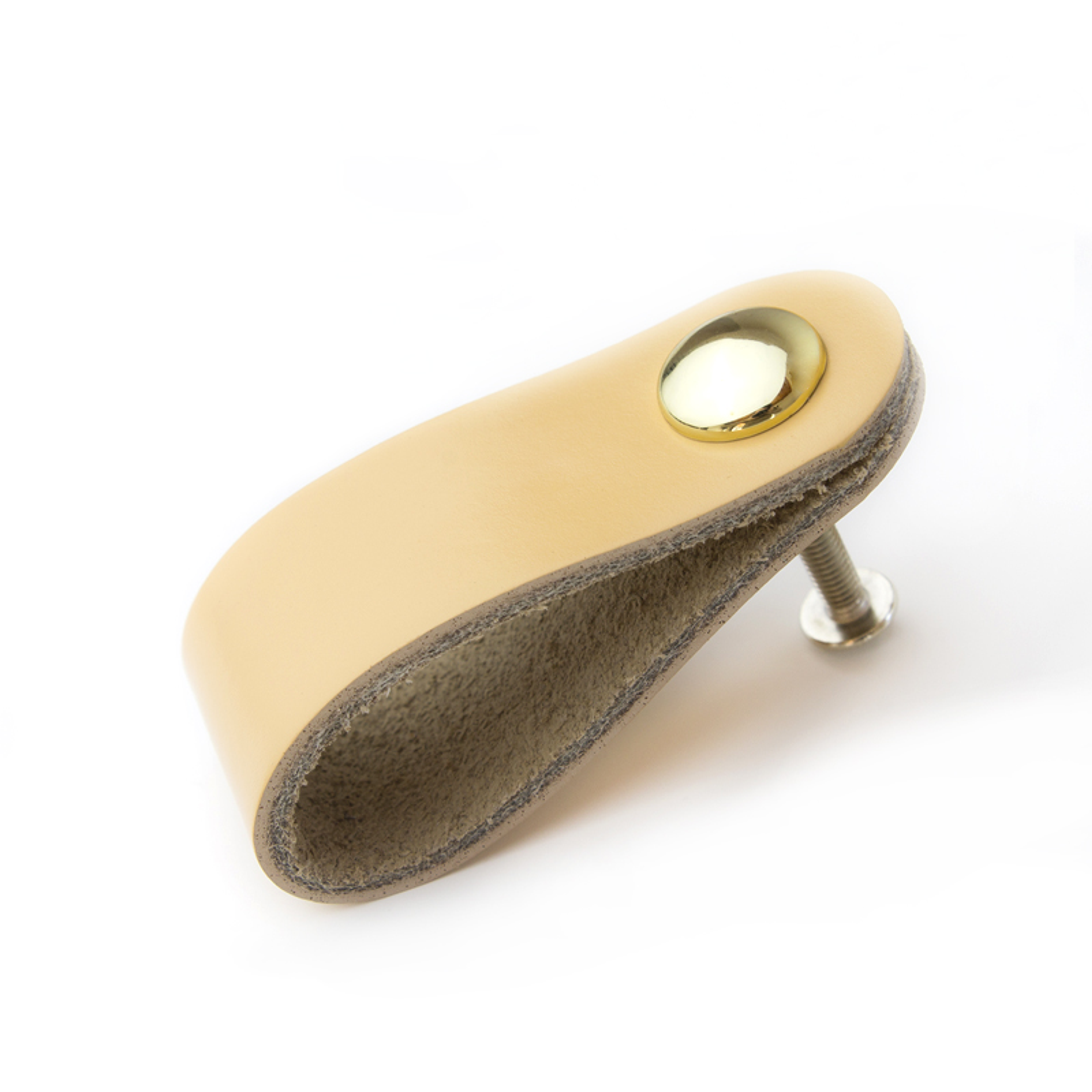 Tirador Rely camel con aplicación dorada (valor unitario) 1