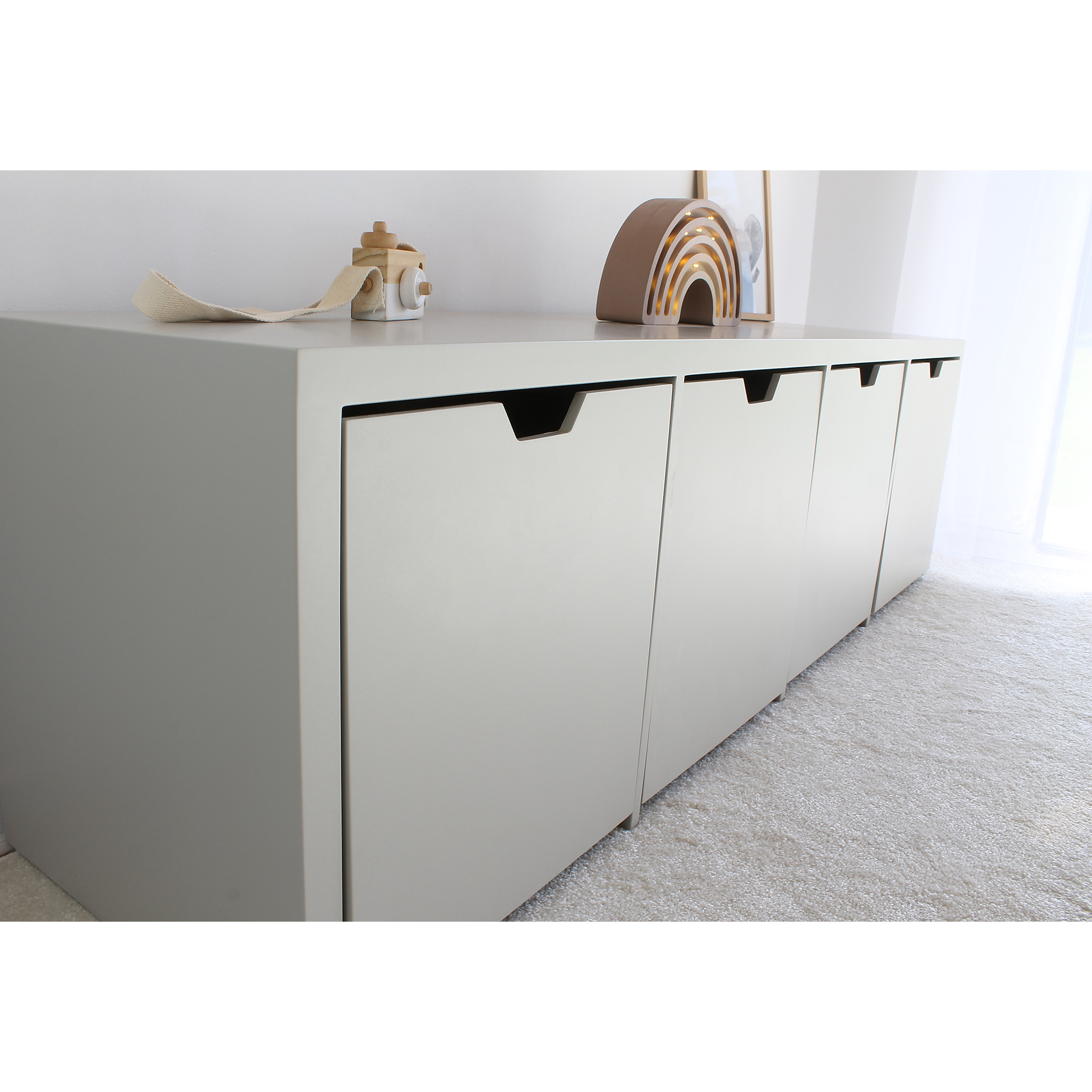 Mueble Juguetero Infantil gris / cajones con ruedas (opción 2 , 3 o 4 cajones)   8